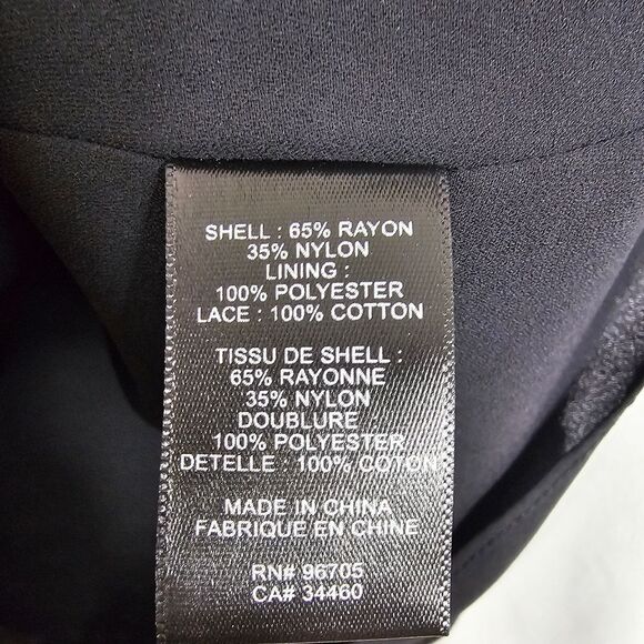 Rebecca Taylor Off Shoulder Lace top in Black - Size 8 - Picture 8 of 9